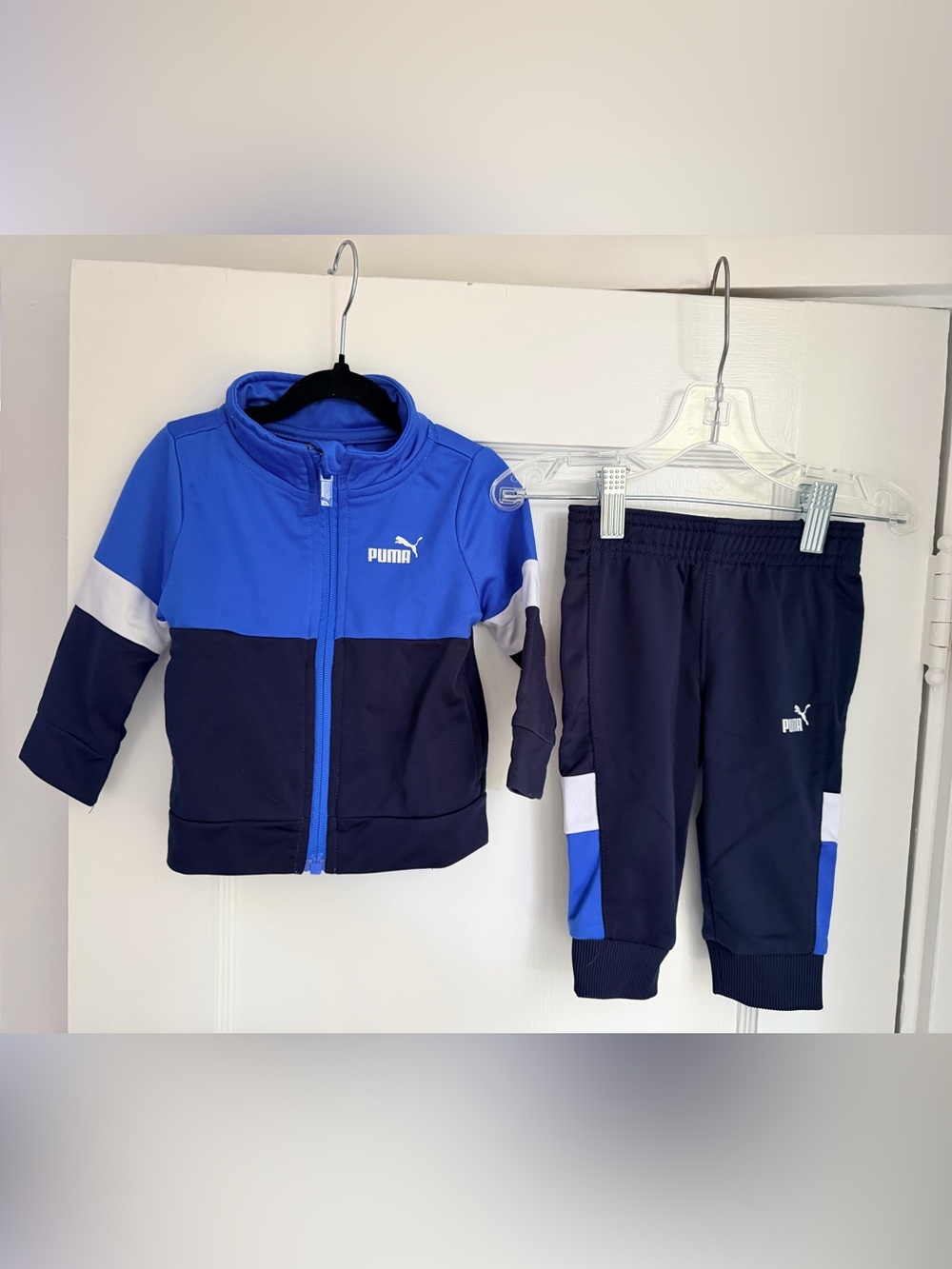 Puma Baby Blue & Navy Two-Piece Track Set